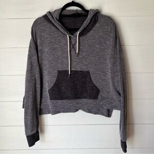 Out From Under for Urban Outfitters Cropped Ribbed Hooded Sweatshirt
